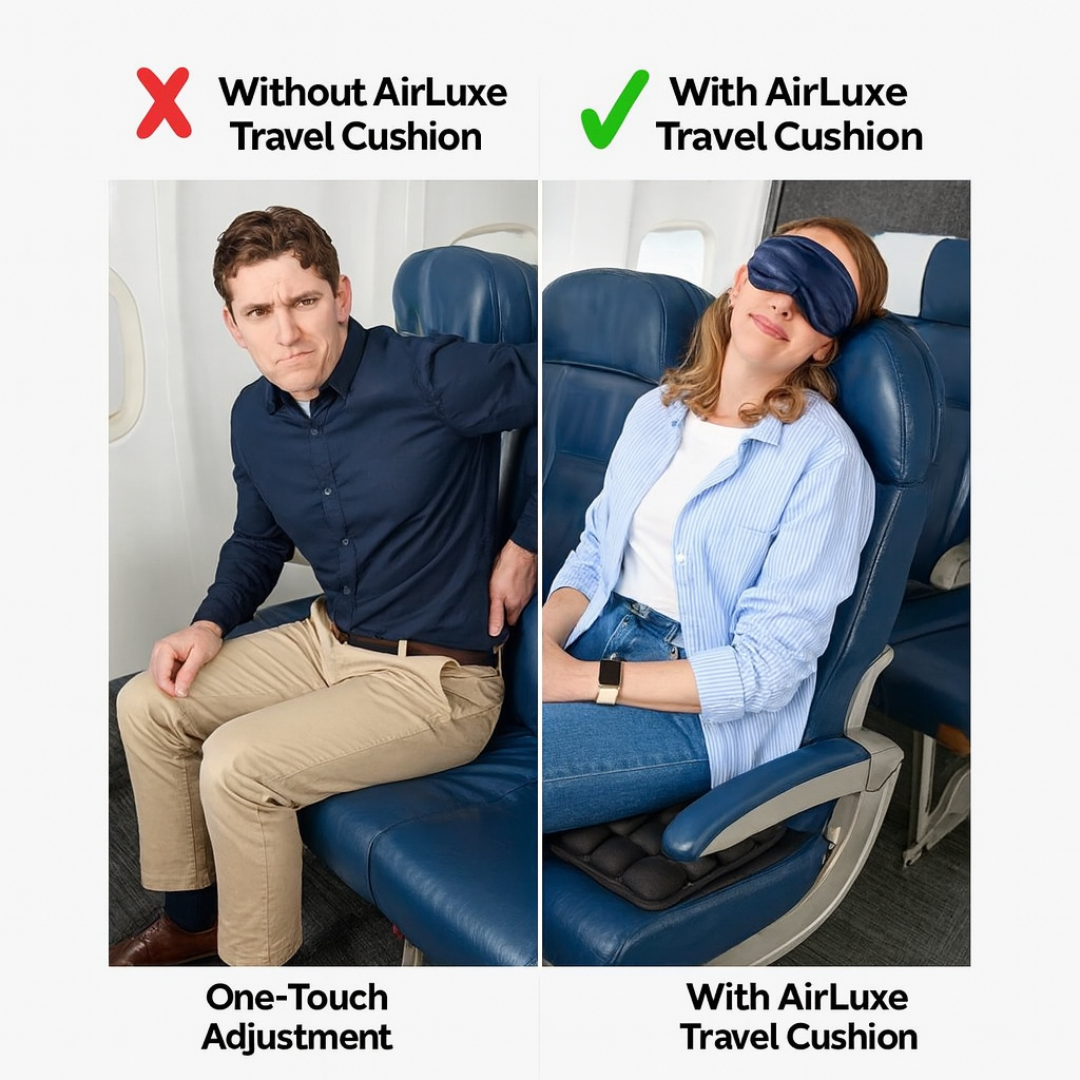 AirLuxe Travel Cushion - Turn Any Seat into First Class Comfort